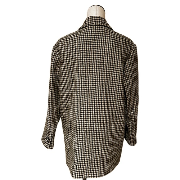 NWT MANGO Houndstooth Wool Blend Coat Oversize - Picture 9 of 12